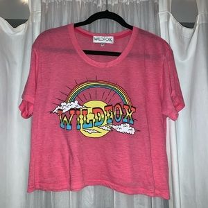 WildFox Cropped Graphic Tee
